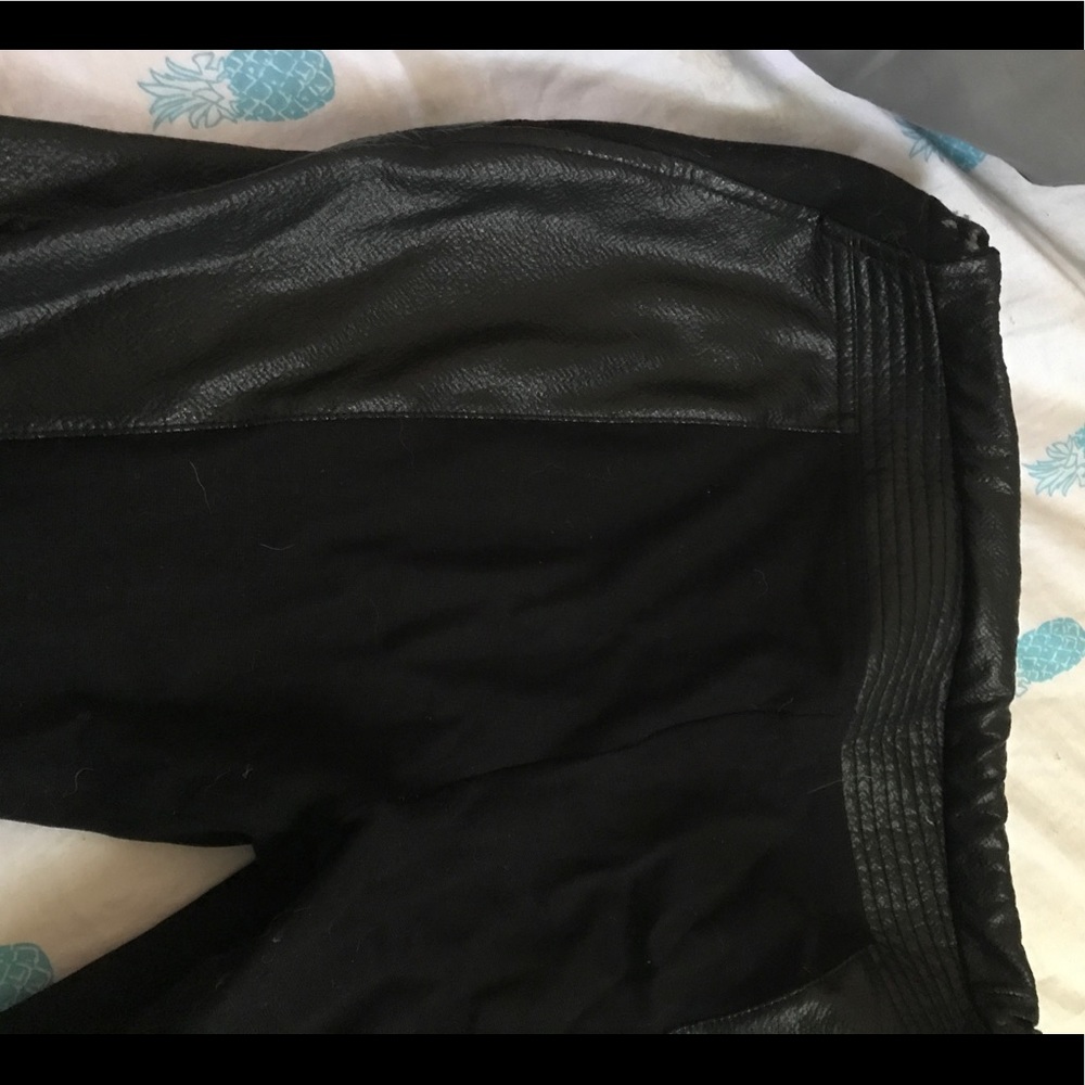 Bcbg leather Moto leggings