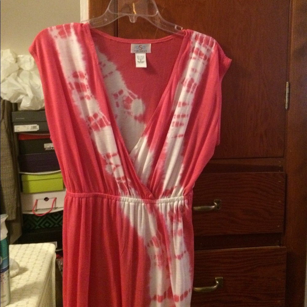 Tie dyed midi length dress from Oso Casuals.