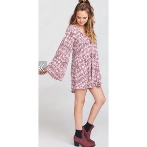 Joni Flow Dress - Cabernet Rose