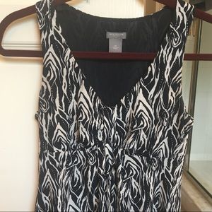 Ann Taylor beige and black pattern top P small