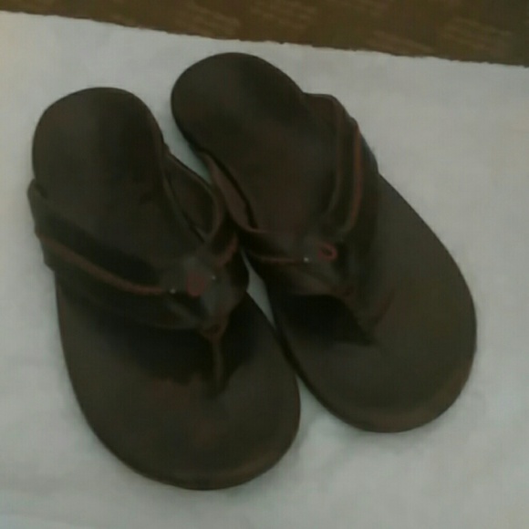 Olu kai Hawaiian leather flip flops (mea ola)