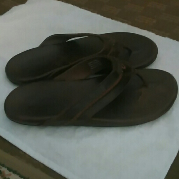 Olu kai Hawaiian leather flip flops (mea ola) main image 4