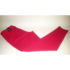 "Exact Stretch" Red Skinny Leg Pants