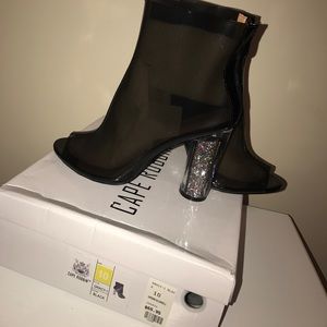Black clear boots