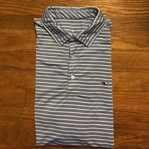 Vineyard Vines Blue/White Stripe Polo M