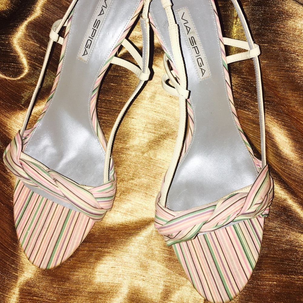 CLASSIC WOMENS VIA SPIGA SEXY OPEN TOES SLIDES