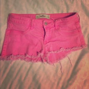 Pink Hollister jean shorts