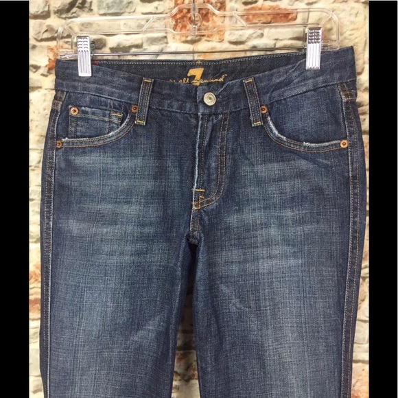 7 FOR ALL MANKIND Womens Flare Jeans Sz 27 - Picture 2 of 7