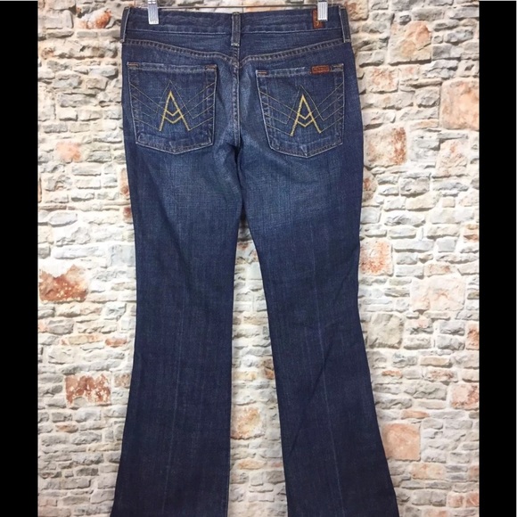 7 FOR ALL MANKIND Womens Flare Jeans Sz 27 - Picture 4 of 7