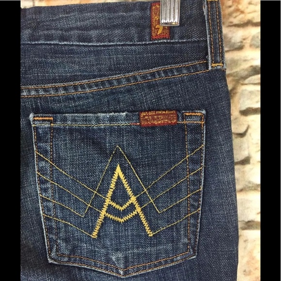 7 FOR ALL MANKIND Womens Flare Jeans Sz 27 - Picture 5 of 7