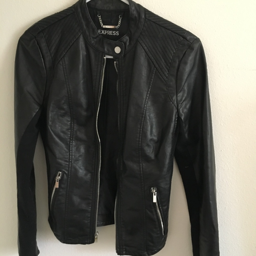 Faux leather jacket