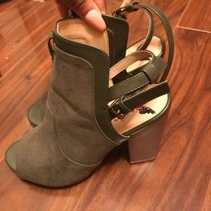 Olive green booties