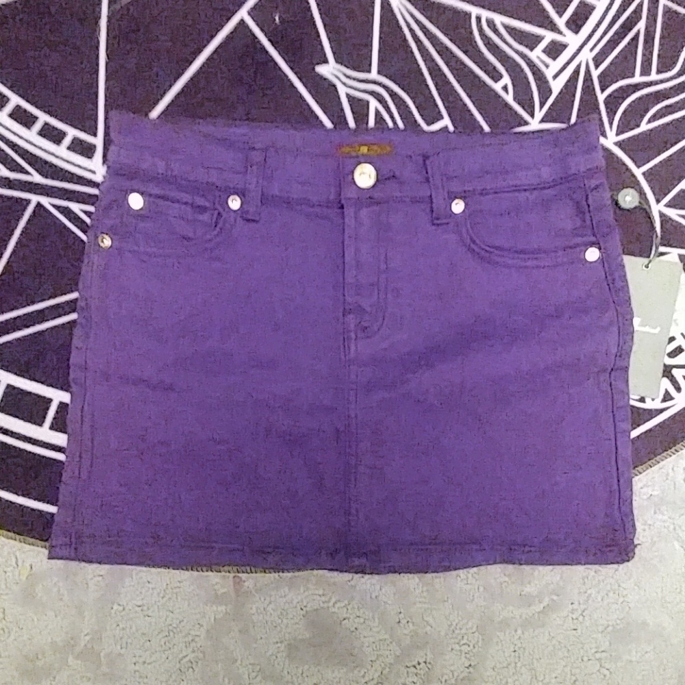 NWT 7 for all mankind Girls 12 Grape Mini Skirt