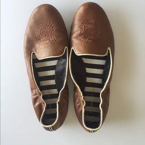Henri Bendel Cognac Loafers