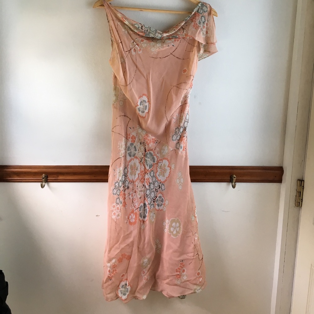 Max Studio Floral Silk Dress, Size S (0/2)