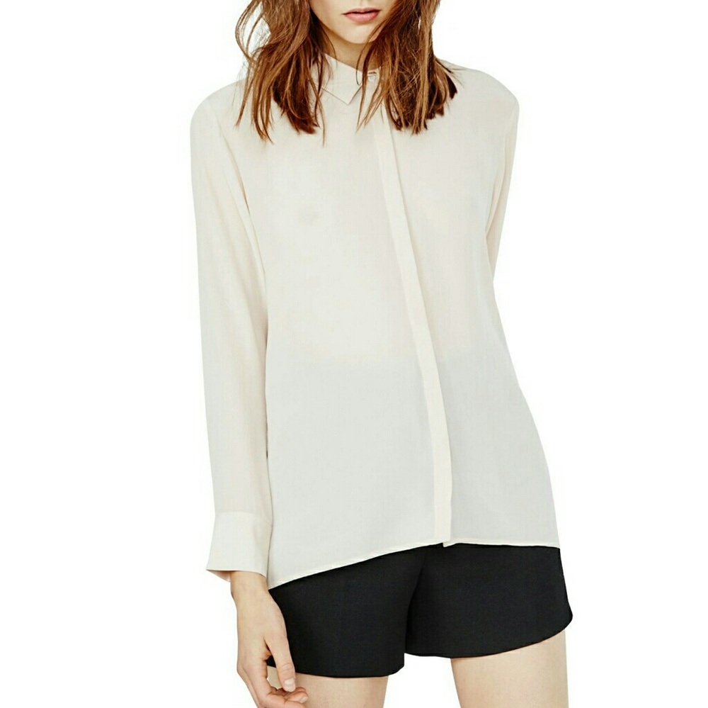 ISO:MAJE Clara Silk Button down blouse - Picture 1 of 1