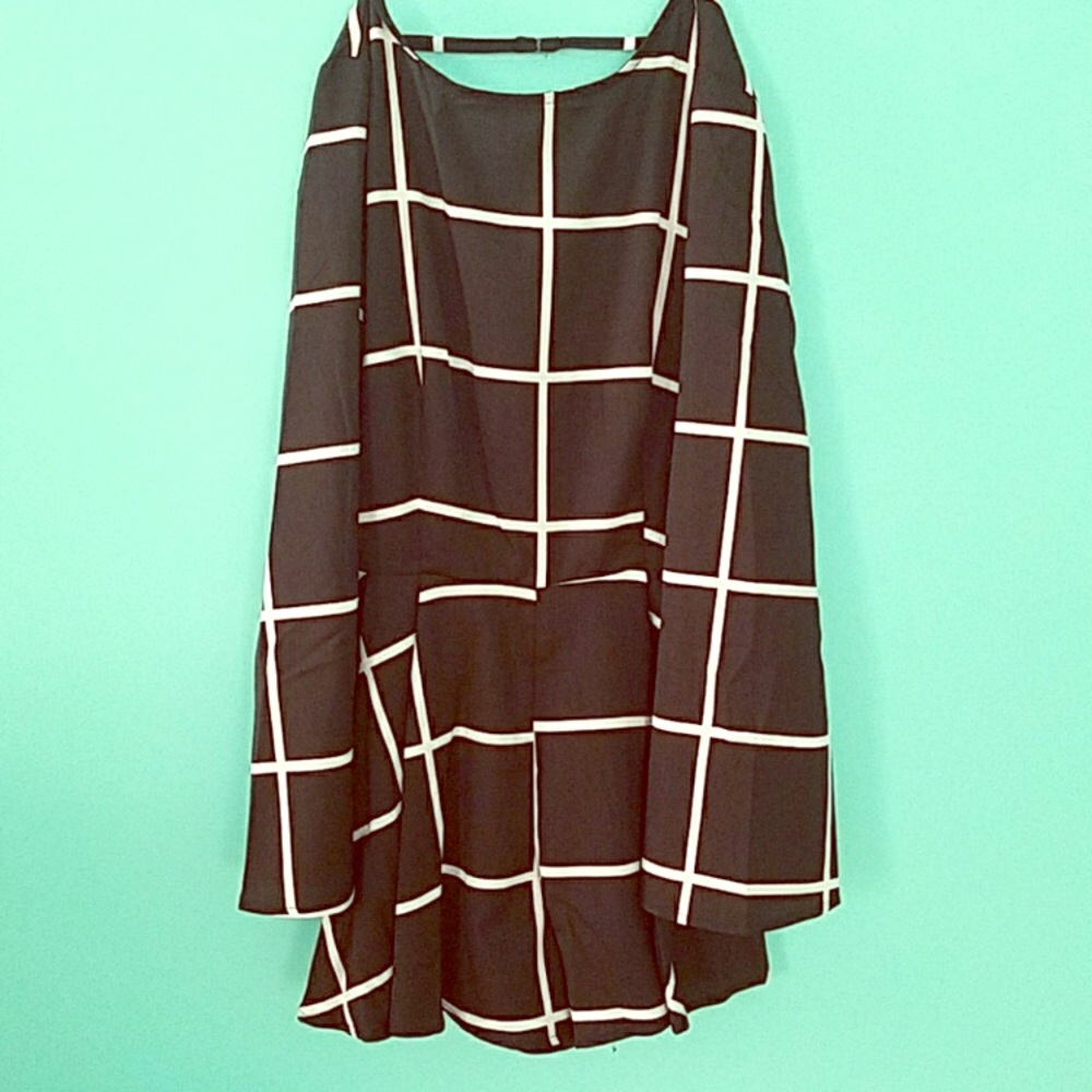 Black & White GRID Romper!!
