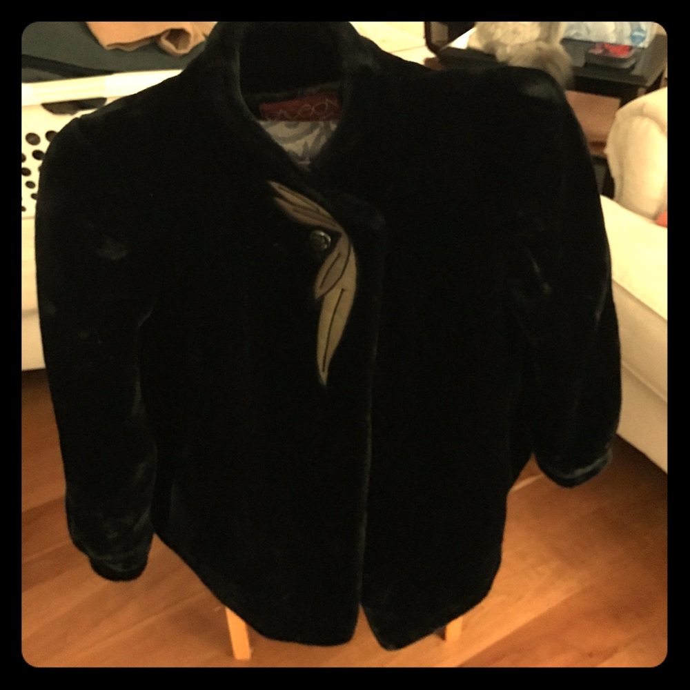 Faux Fur Black Coat