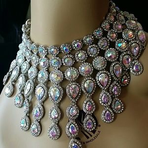 Chandelier Rhinestone Choker Necklace