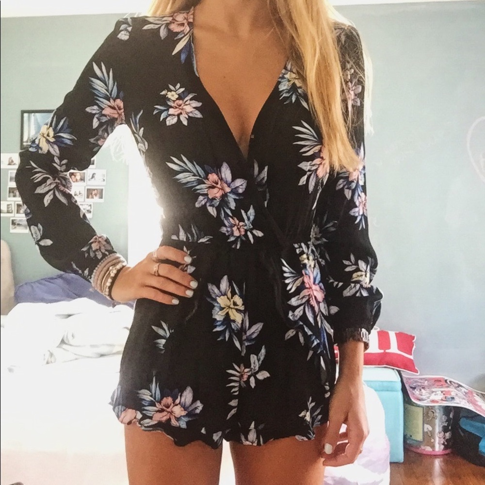 Forever 21 Flower Print Romper
