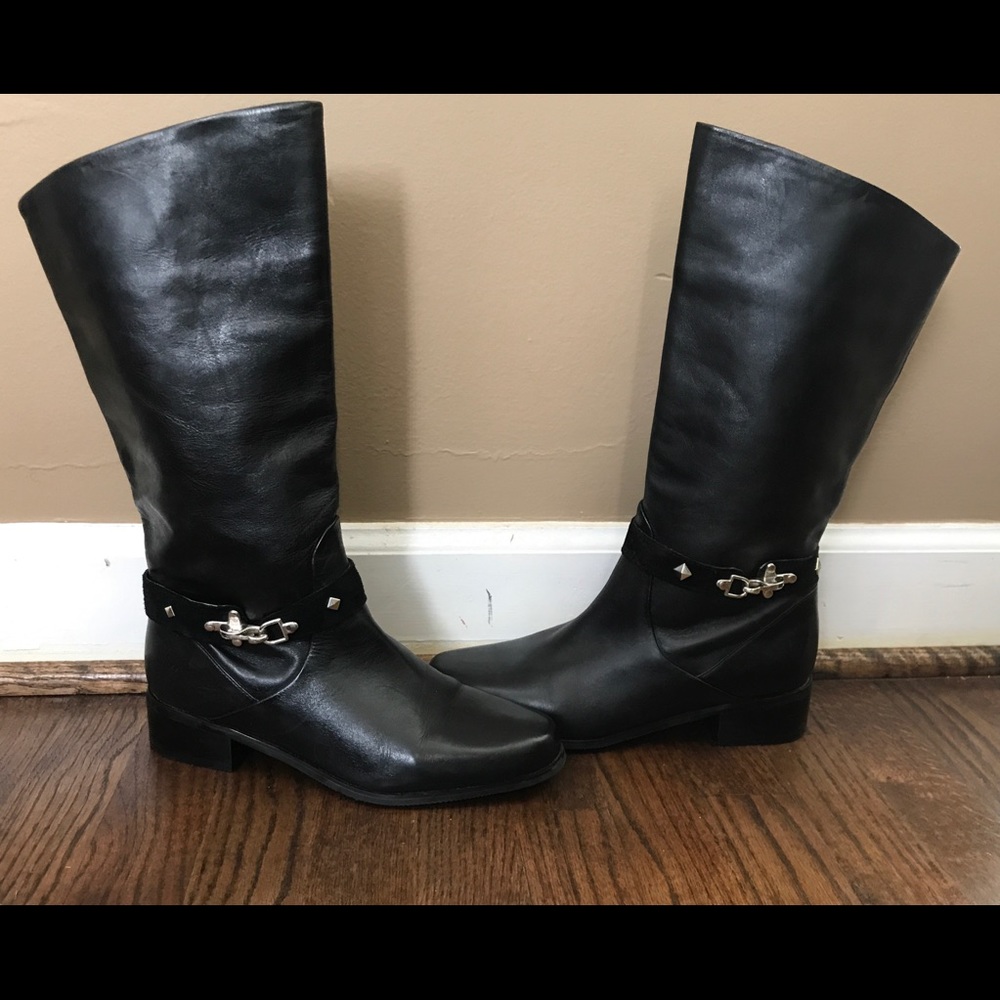 Markon "Shandee" Leather Boots Women's 8.5  Black
