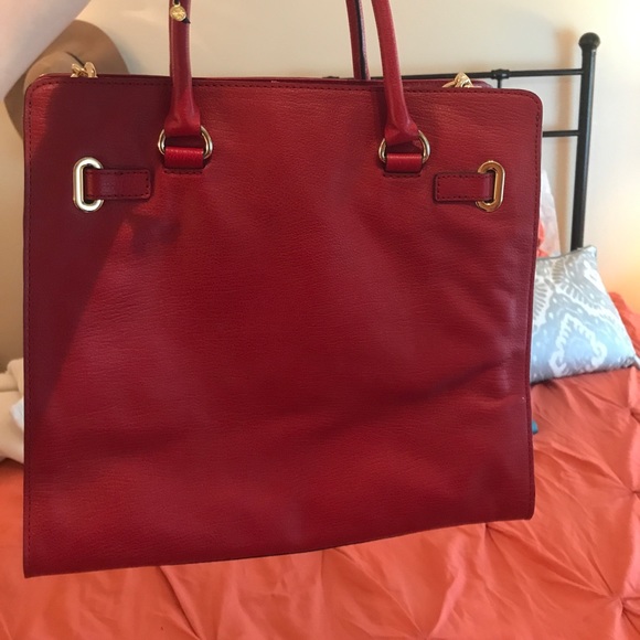 Michael Kors Red Studded purse - Picture 3 of 5