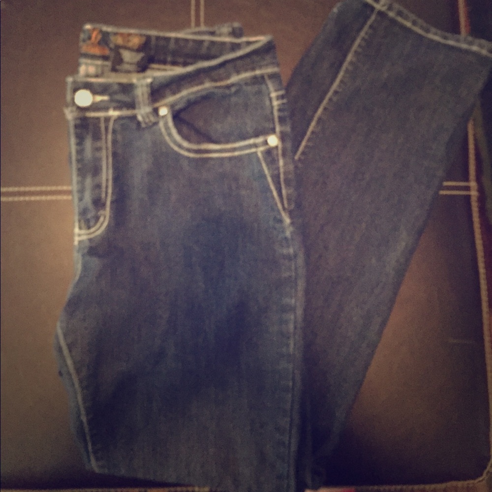 Dark blue jeans w bling