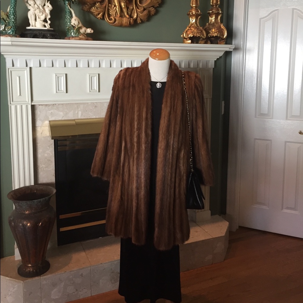 Vintage 1950's Swing Mink Coat