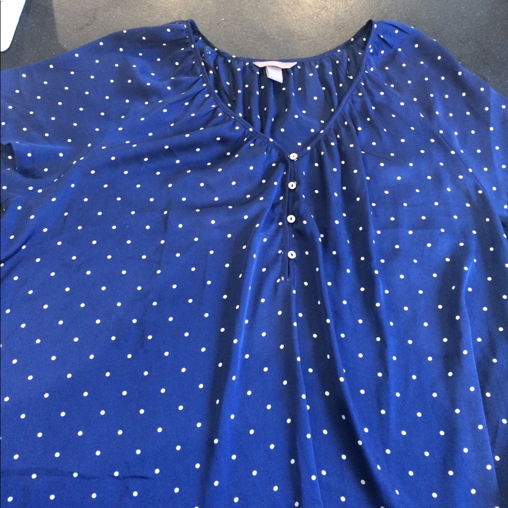 Navy Polka Dot Shirt