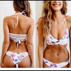 Floral crochet bikini set, MEDIUM , Frankie style