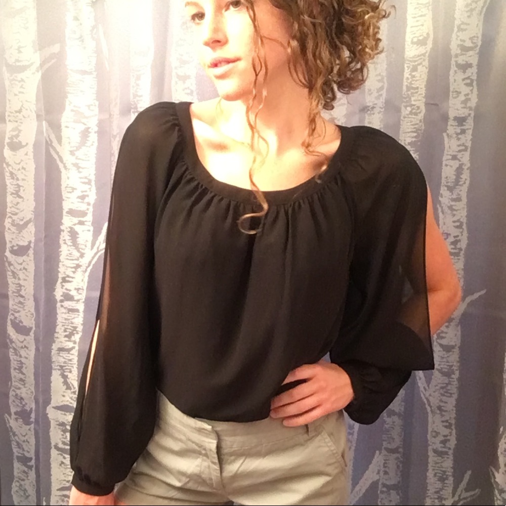EUC Michael Kors Black Long Sleeve with Slits
