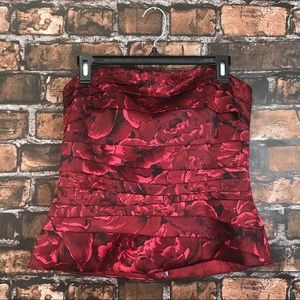 WHBM strapless floral bustier