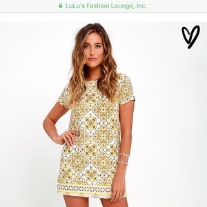 Lulu's Dandy Lion Yellow Print Shift Dress!