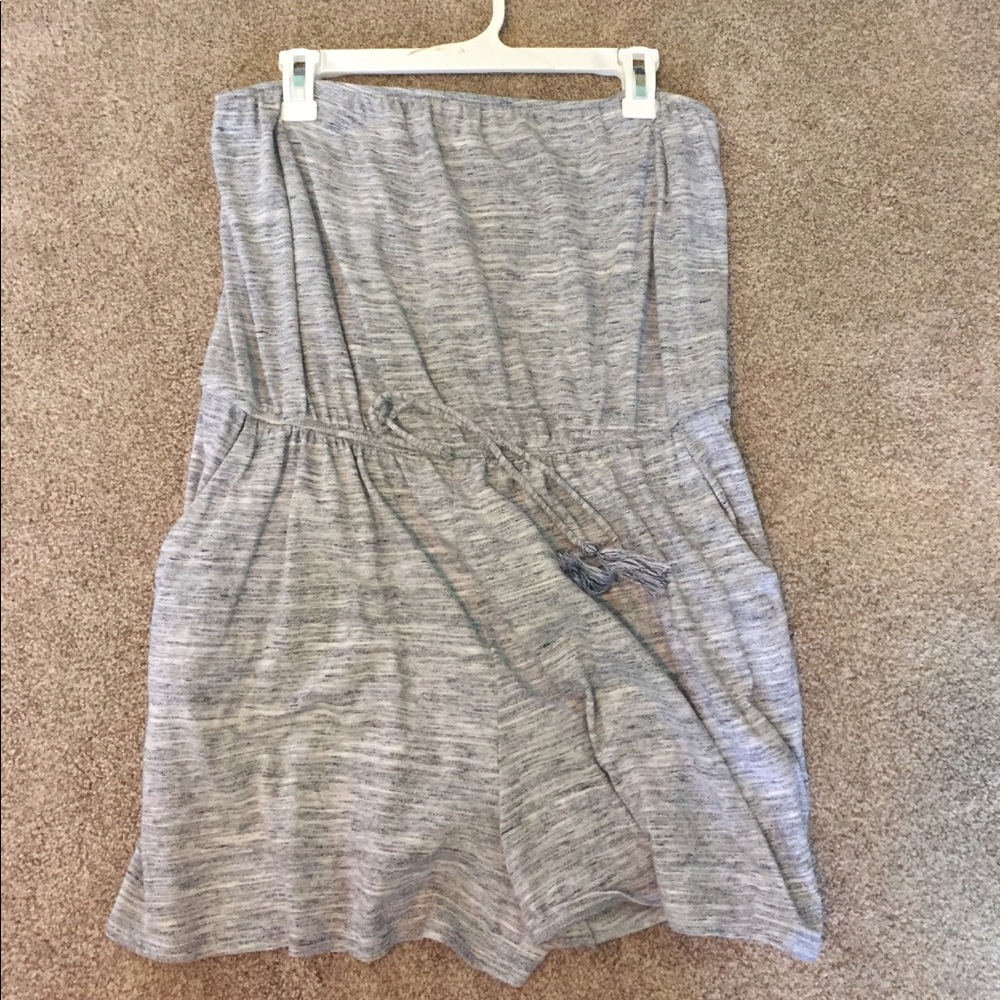 Strapless Grey Romper