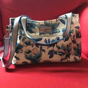 Cath Kidston China blue floral oilcloth handbag