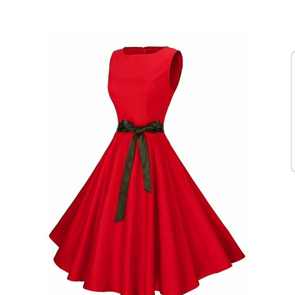 Beautiful red Audrey Hepburn dress