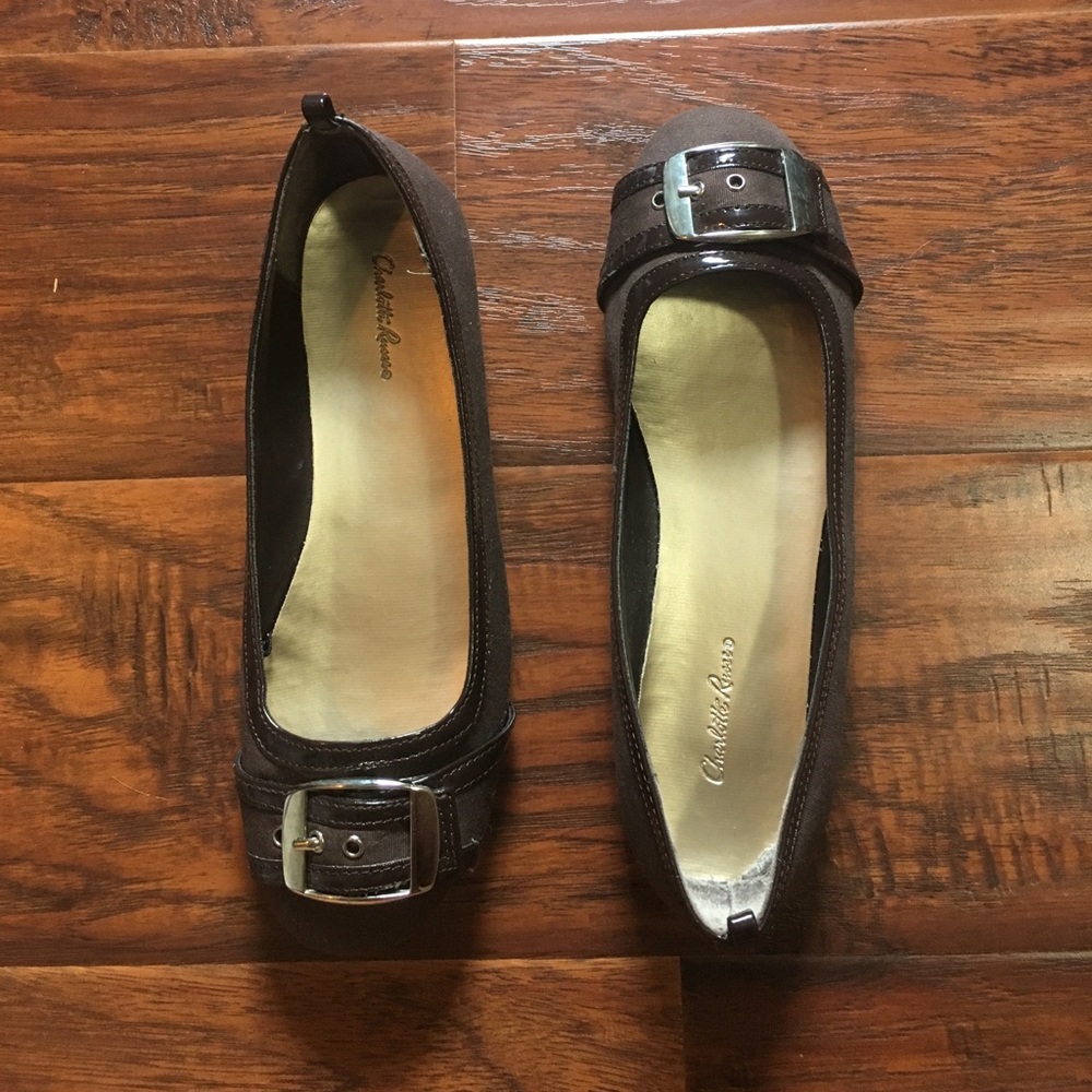 Size 9 brown flats from Charlotte Ruse