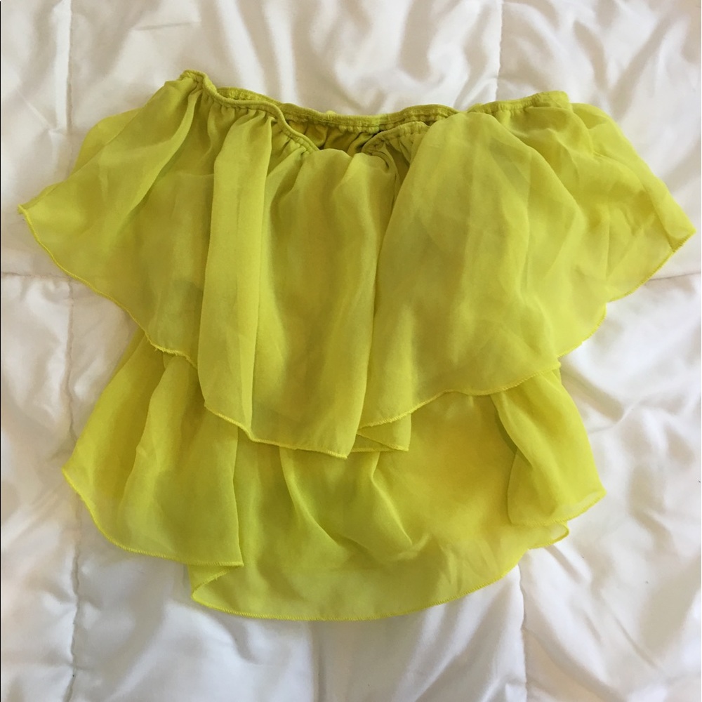 Strapless top crop shirt