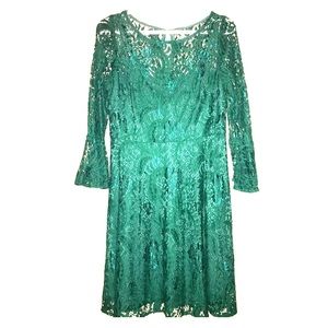 Mod Style Green Lace Dress