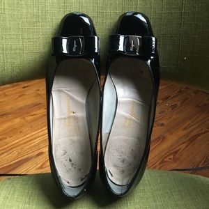 Patent leather Ferragamo flats