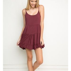 Brandy Melville maroon jada dress