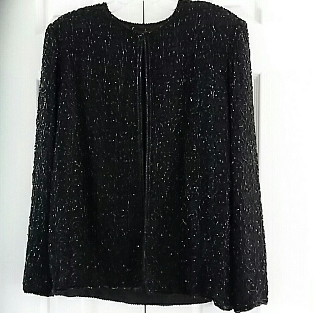 Black Beaded  Formal Dress Jacket