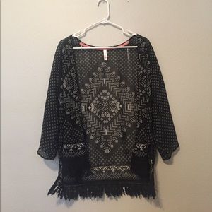 Black and White Kimono