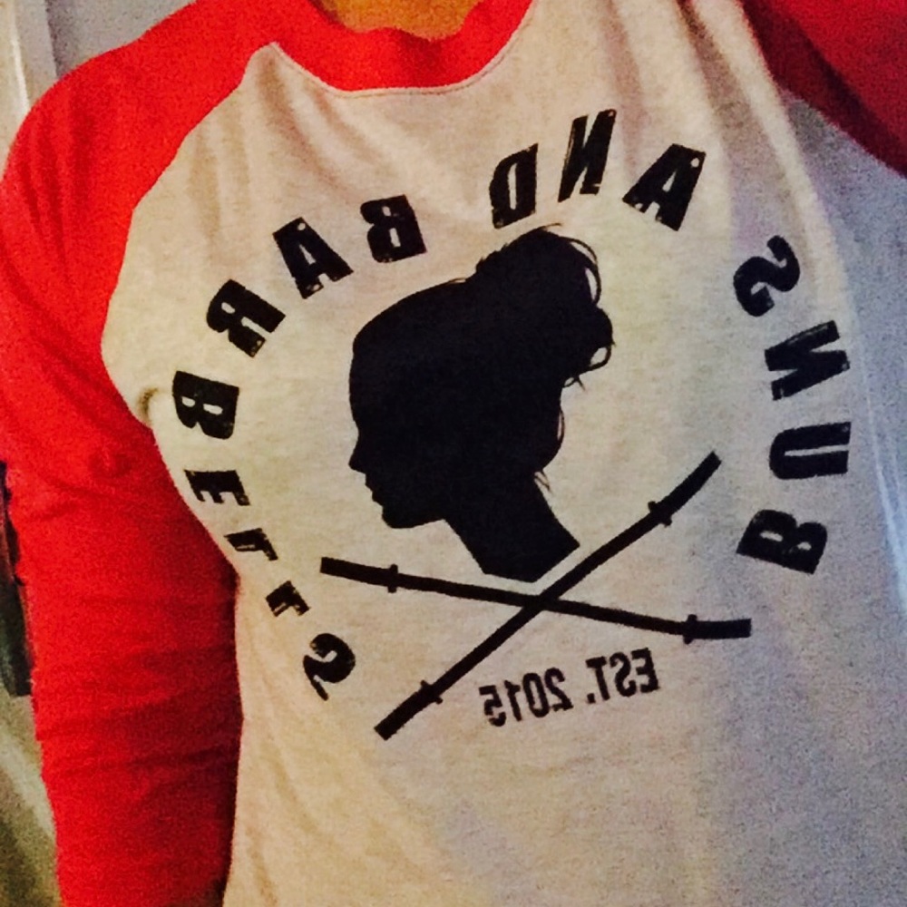 Buns & Barbells baseball tee