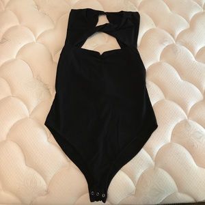 Free people, open back bodysuit.