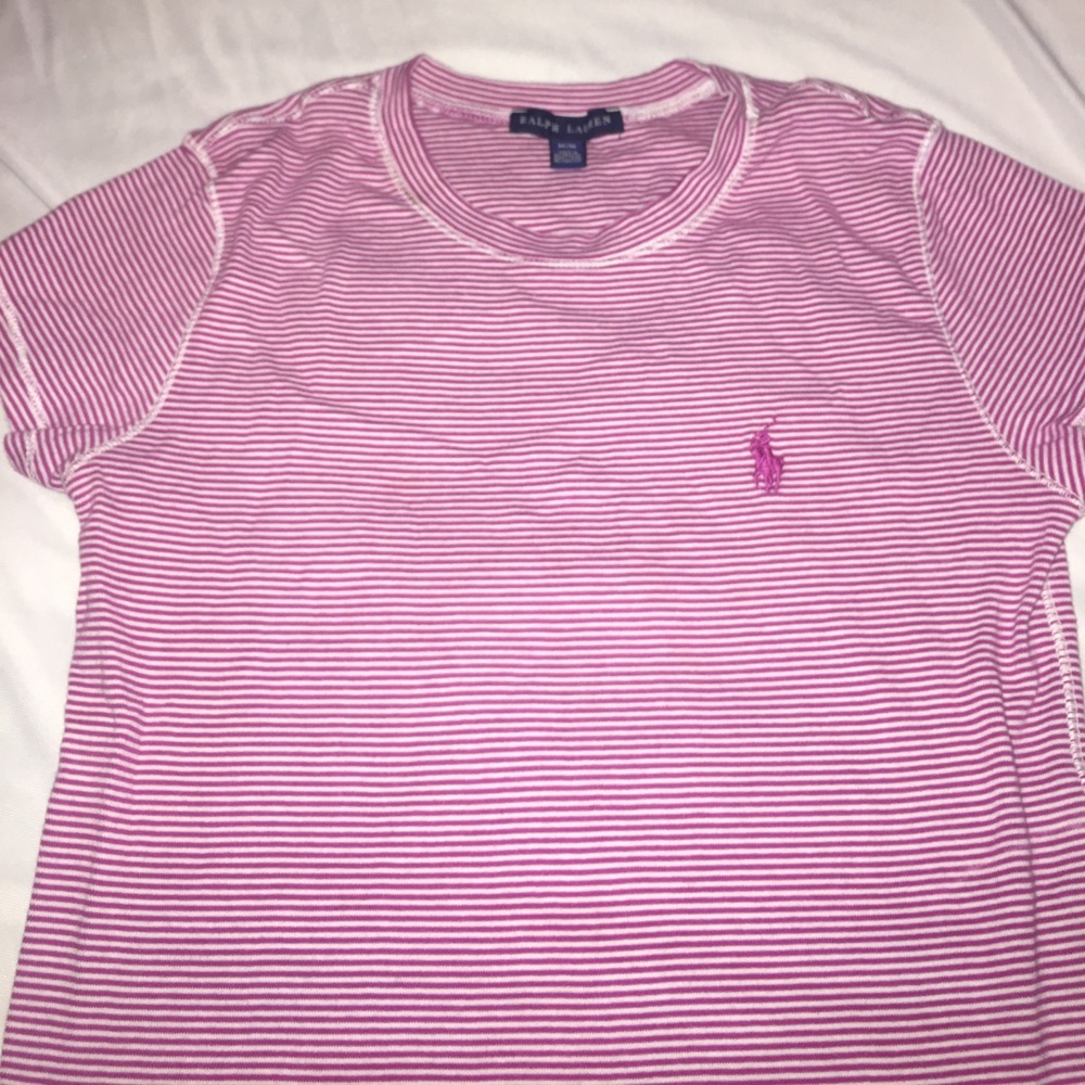 Fuchsia Ralph Lauren tee!