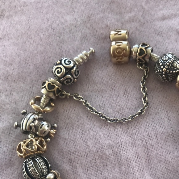 Authentic 2 Tone Pandora bracelet - Picture 4 of 8