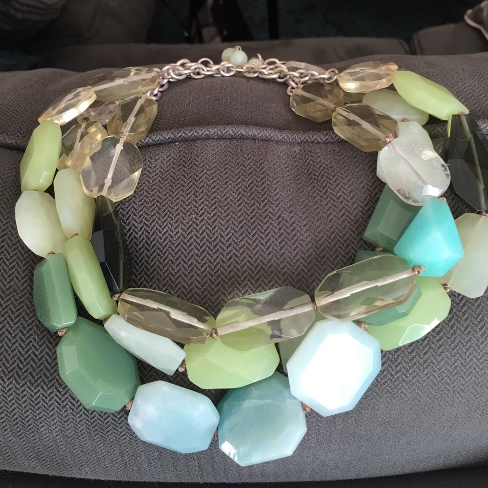 Stella and Dot Green Statement Necklace