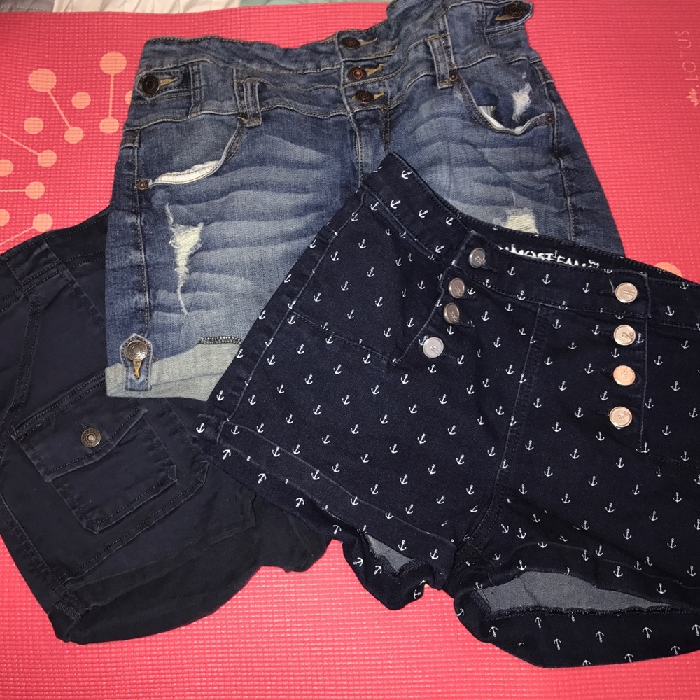 3 pairs Shorts all High wasted