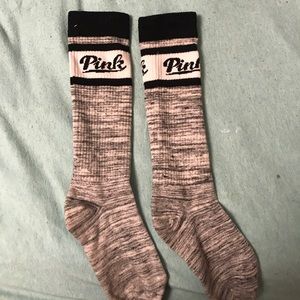VS PINK CALF SOCKS. ONE SIZE FITS MOST